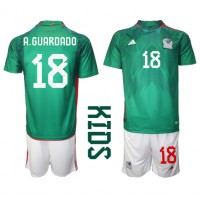 Echipament fotbal Mexic Andres Guardado #18 Tricou Acasa Mondial 2022 pentru copii maneca scurta (+ Pantaloni scurti)